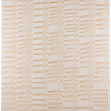 Sheet of hand-painted wallpaper with an undulating ribbon pattern in peach.