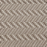 Indoor-Outdoor rug in a zig zag stripe in white and brown.