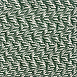 Indoor-Outdoor rug in a zig zag stripe in white and green.