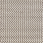 Indoor-Outdoor rug in a small scale zig zag stripe in white and brown.