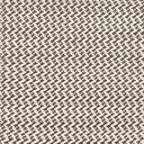 Indoor-Outdoor rug in a small scale zig zag stripe in white and brown.