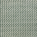 Indoor-Outdoor rug in a small scale zig zag stripe in white and green.