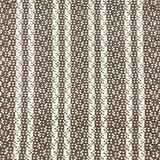 Indoor-Outdoor rug in a woven stripe in white and brown.