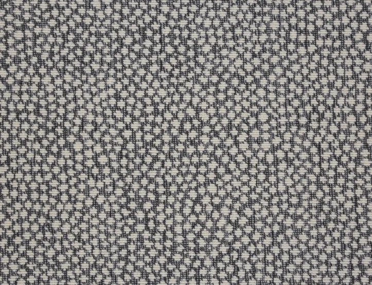 Broadloom carpet swatch in a abstract pattern in a dark grey design