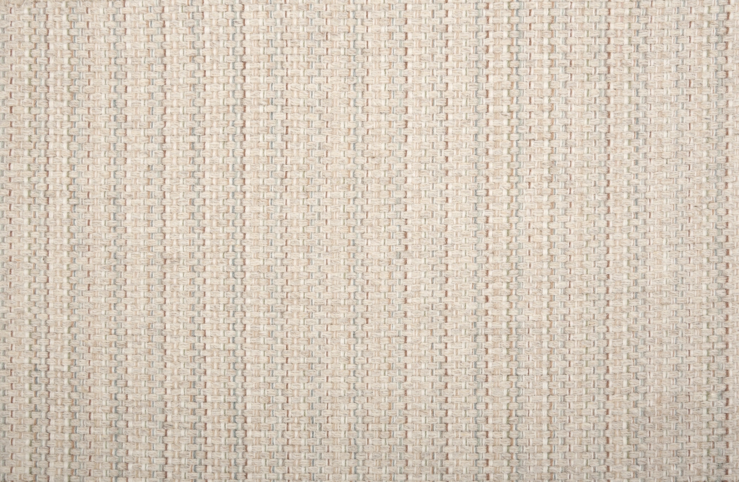 Broadloom carpet in a striated stripe in cream with taupe, grey and brown accents.