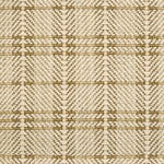 Plaid pattern broadloom with tan and beige on a herringbone patterned background.