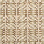 Plaid pattern broadloom with brown and beige on a herringbone patterned background.