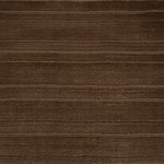 Broadloom carpet with ribbed and cut pile stripe in dark brown.