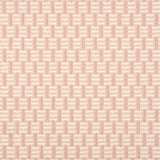 Broadloom carpet in a small striped check in light pink.