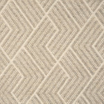 Broadloom carpet in a novel herringbone design in natural and cream