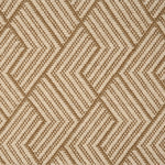 Broadloom carpet in a novel herringbone design in taupe and caramel