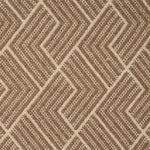 Broadloom carpet in a novel herringbone design in brown and cream