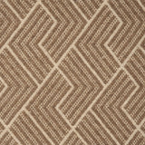 Broadloom carpet in a novel herringbone design in brown and cream