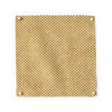 Pinned swatch of woven fabric in warm tan. 