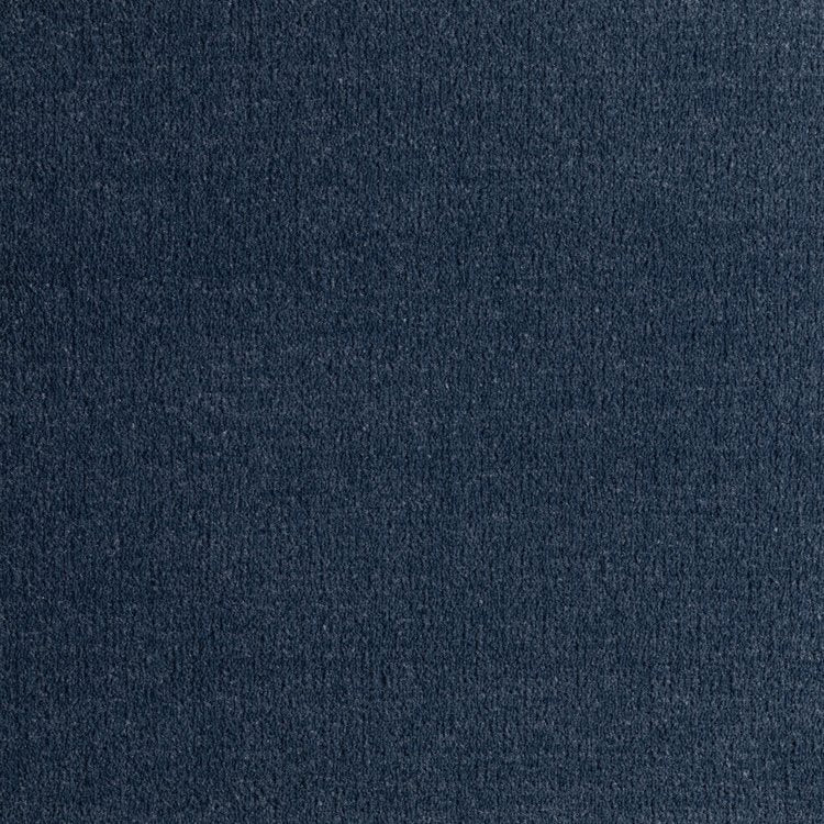 Broadloom carpet swatch in a solid pattern in a blue design