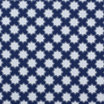 Moroccan star performance fabric in blue and white. 