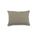 Rectangular throw pillow in solid natural linen. 