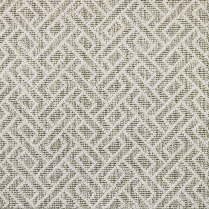 Broadloom carpet swatch geometric design in pale green