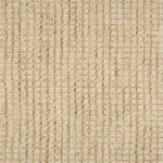 Broadloom carpet in a textural checkered pattern in ivory and tan.