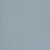Wallpaper panel in an undulating stripe pattern in yellow and coral on a light blue field.