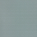 Wallpaper panel in an undulating stripe pattern in light green and blue on a turquoise field.