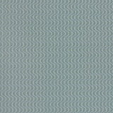 Wallpaper panel in an undulating stripe pattern in light green and blue on a turquoise field.