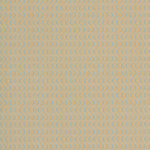 Wallpaper panel in an undulating stripe pattern in blue and white on a mustard field.