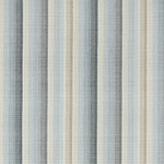 Broadloom carpet in an mixed stripe pattern in blue, grey, cream and taupe.