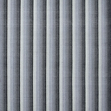 Broadloom carpet in an mixed stripe pattern in black, grey and white.