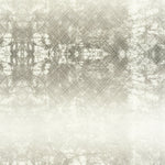 Detail of fabric in a textural ombré print in gray on a cream field.