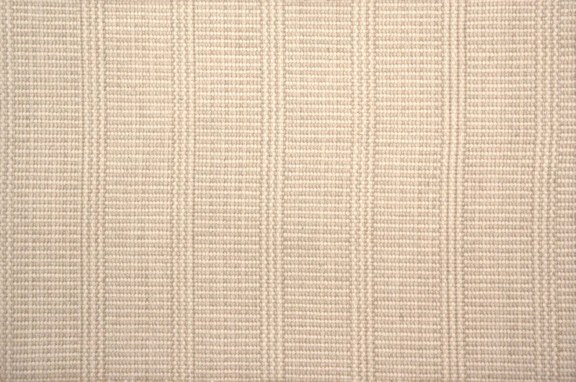 Broadloom carpet swatch in a striped pattern in a yellow cream design