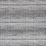 Broadloom carpet swatch in a striped pattern in a black design