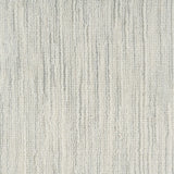 Broadloom carpet in a textural striated pale grey. 