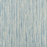 Broadloom carpet in a textural striated white and turquoise.