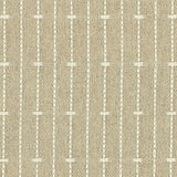 Broadloom carpet in ticking stripe in cream on tan ground. 