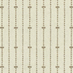 Broadloom carpet in ticking stripe in tan on cream.