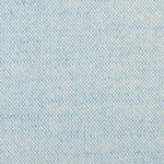Detail of woven fabric yardage in textured cream and light blue.