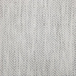 Broadloom carpet swatch in a geometric pattern in a medium grey design