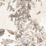 Decorative wallpaper with abstract floral pattern on a light background