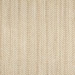 Broadloom carpet in a striated herringbone stripe in cream and beige.