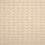 A close-up of broadloom carpet with a textured basketweave pattern in warm cream and beige.