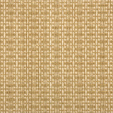 A close-up of broadloom carpet with a textured basketweave pattern in warm cream and warm tan.