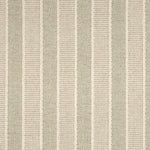 Broadloom carpet in cream and soft green stripes.