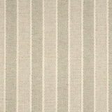 Broadloom carpet in cream and soft green stripes.