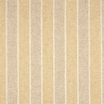 Broadloom carpet in cream and yellow stripes.