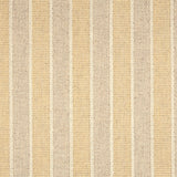 Broadloom carpet in cream and yellow stripes.