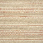 Broadloom carpet in beige with pink stripes.