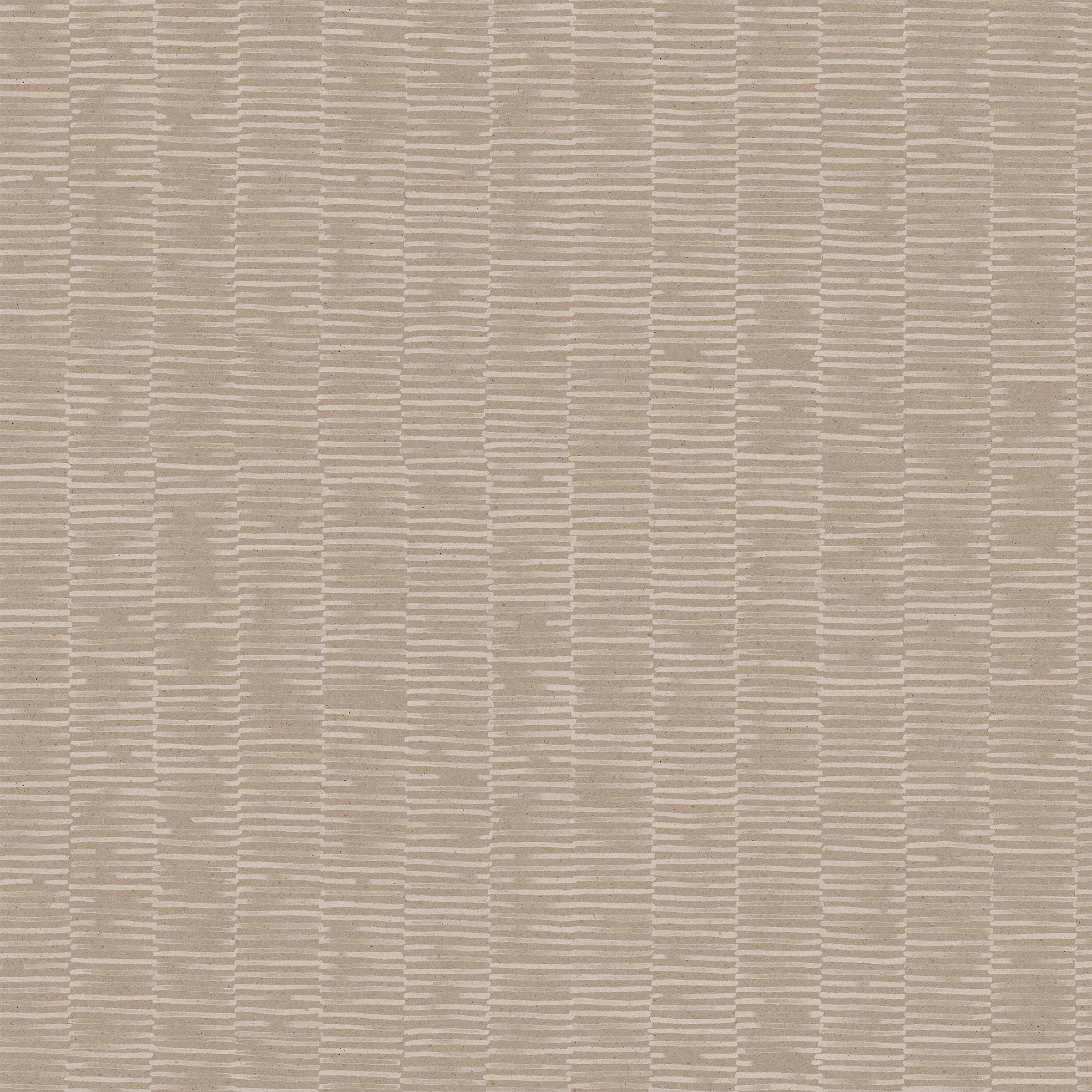 Detail of wallpaper in a small-scale checked pattern in shades of dusty brown.