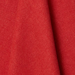 A draped swatch of linen fabric in a solid red color.