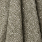 A draped swatch of blended linen fabric in a mottled brown color.